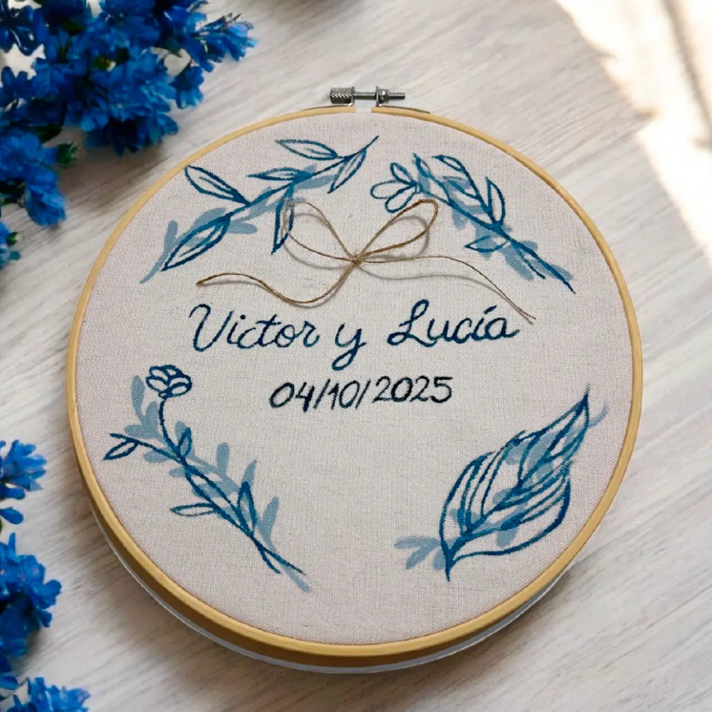 Porta alianza azul cielo