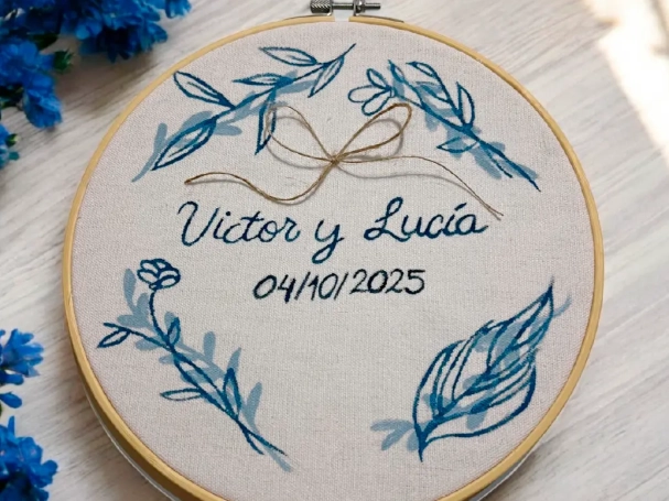 Porta alianza azul cielo