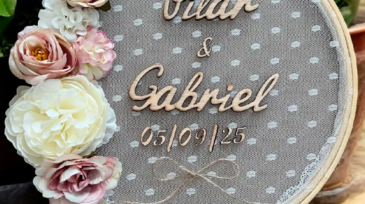 Porta alianza modelo rosa pastel